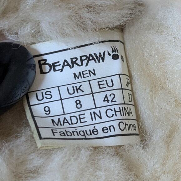 BEARPAW Mens Size 9 Moc II Hickory Suede Upper Sheepskin Lining Footbed Slippers - Picture 6 of 7